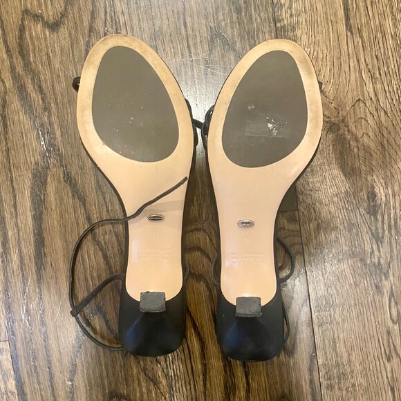 Tony Bianco Caprice Bare Sandals Strappy Black Leather Heels Size 8.5 - Picture 3 of 6